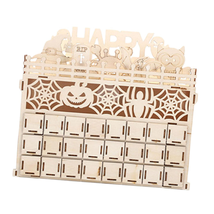 Crofta Halloween Wooden Candy Drawer Tabletop Ornament for Indoor Bookshelf Cabinet Style A