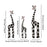 Crofta Wooden Giraffe Sculpture Creative Crafts Animal Figure for Home Office Decor White Black