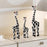 Crofta Wooden Giraffe Sculpture Creative Crafts Animal Figure for Home Office Decor White Black