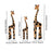 Crofta Wooden Giraffe Sculpture Creative Crafts Animal Figure for Home Office Decor Orange and Black