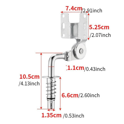 Crofta 2 Pieces Couch Backrest Regulator Furniture Part Metal Sofa Armrest Adjuster 10.5cm