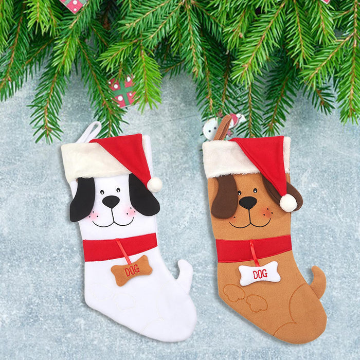 Crofta Xmas Stocking Party Favors Xmas Fireplace Socks for Festivals Fireplace Wall Khaki