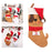 Crofta Xmas Stocking Party Favors Xmas Fireplace Socks for Festivals Fireplace Wall Khaki