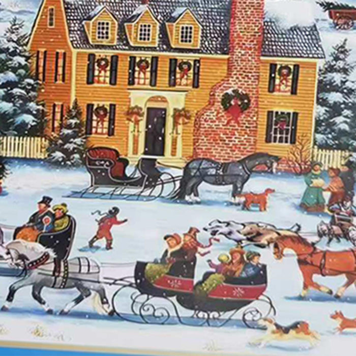 Crofta 1008 Pieces Christmas Jigsaw Puzzles 24 Box Advent Calendar for Adults Teens House