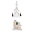 Crofta Xmas House Decor Xmas House Statue for Party Indoor 19cmx10cmx40cm