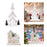 Crofta Xmas House Decor Xmas House Statue for Party Indoor 19cmx10cmx40cm