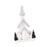 Crofta Xmas House Decor Xmas House Statue for Party Indoor 19cmx10cmx40cm