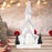 Crofta Xmas House Decor Xmas House Statue for Party Indoor 19cmx10cmx40cm