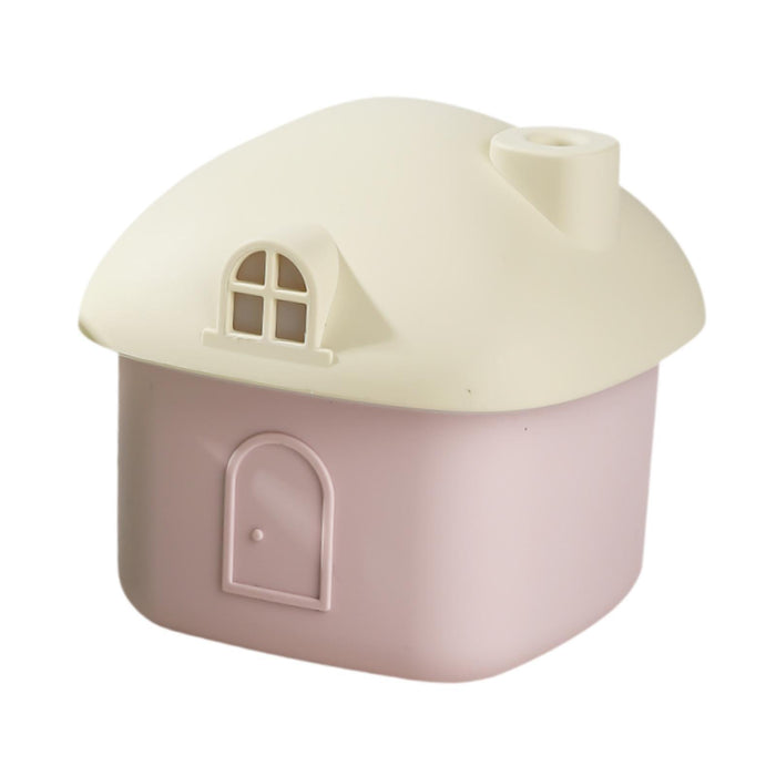 Crofta Portable Humidifier House Shape Mini Humidifier for Small Room Office Travel Pink