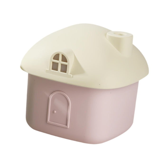 Crofta Portable Humidifier House Shape Mini Humidifier for Small Room Office Travel Pink