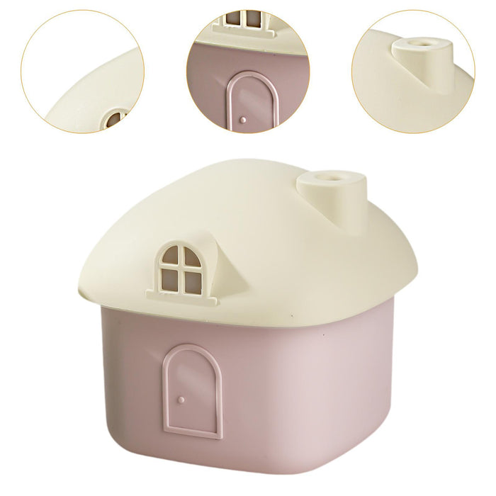 Crofta Portable Humidifier House Shape Mini Humidifier for Small Room Office Travel Pink