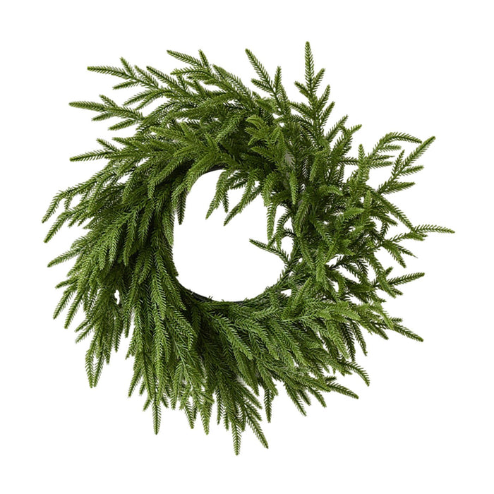 Crofta 19inch Artificial Pine Christmas Wreath Realistic for Hotels, Shopping Malls Style A