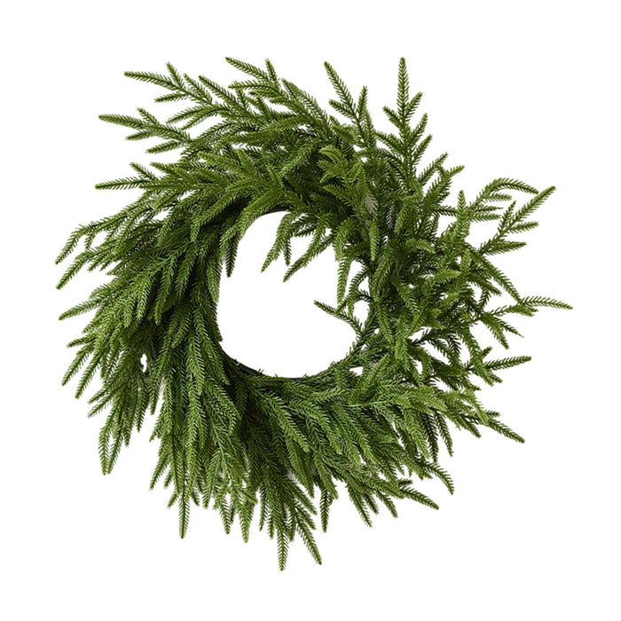 Crofta 19inch Artificial Pine Christmas Wreath Realistic for Hotels, Shopping Malls Style A