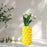 Crofta Porcelain Flower Vase Flowerpot Flower Arrangement for Balcony Mantel Office lemon yellow