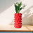 Crofta Porcelain Flower Vase Flowerpot Flower Arrangement for Balcony Mantel Office strawberry red