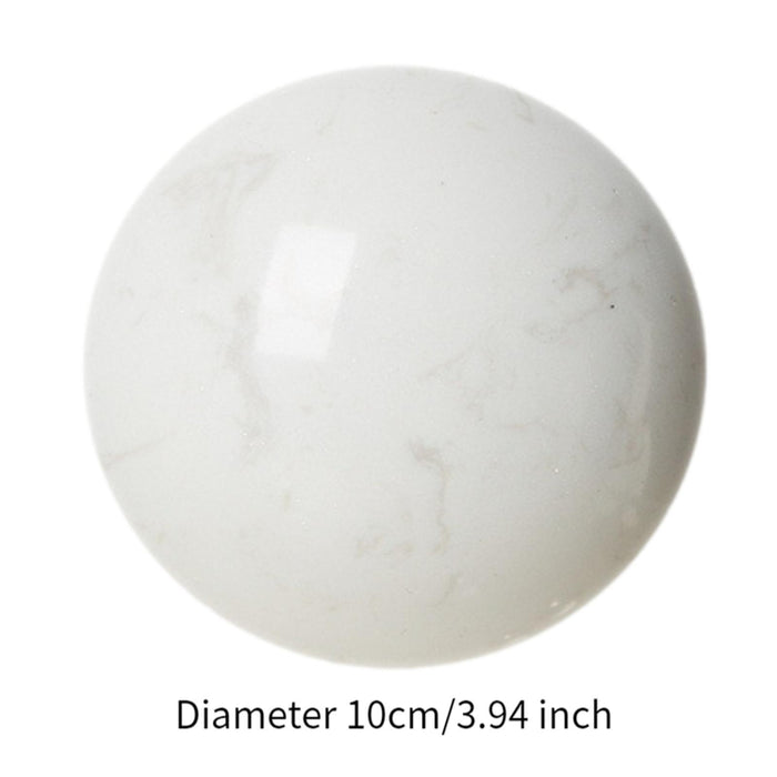 Crofta 10cm White Marble Ball Aesthetic Sphere Ball for Wedding, Birthday Accessory