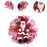 Crofta Xmas Santa Claus Wreath 20 inch Ornament for Holiday Backdrop Farmhouse red