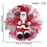 Crofta Xmas Santa Claus Wreath 20 inch Ornament for Holiday Backdrop Farmhouse red