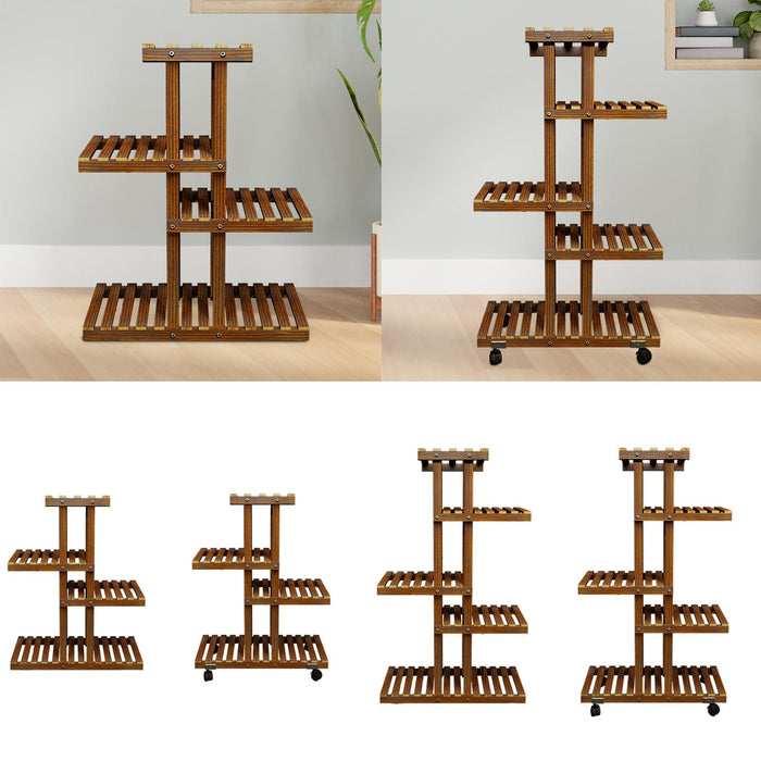 Crofta Plant Stand Ornament Planter Rack Display Shelves for Office Balcony Outdoor 4 Layer Standard