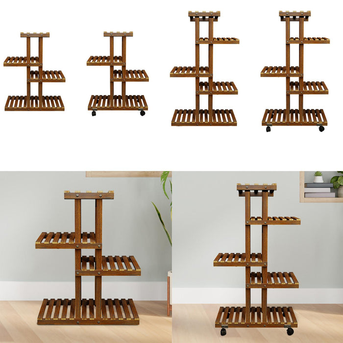 Crofta Plant Stand Ornament Planter Rack Display Shelves for Office Balcony Outdoor 4 Layer Standard