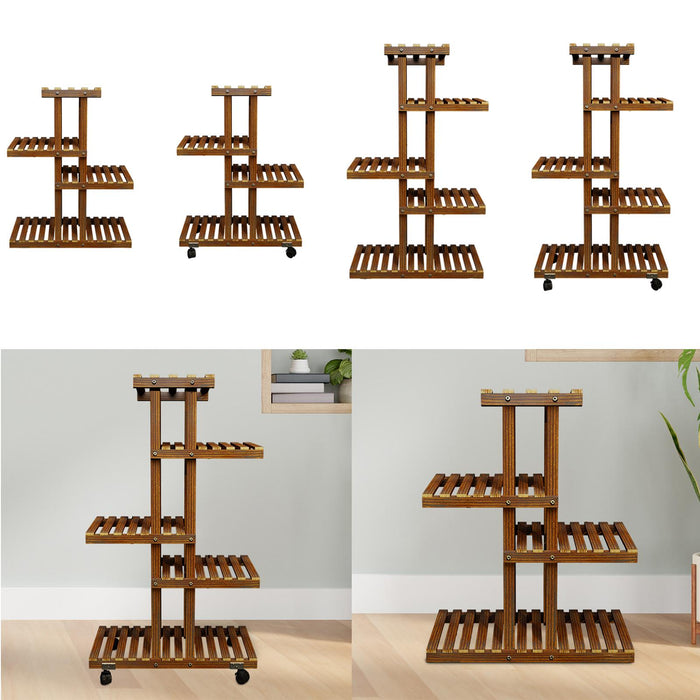 Crofta Plant Stand Ornament Planter Rack Display Shelves for Office Balcony Outdoor 4 Layer Standard