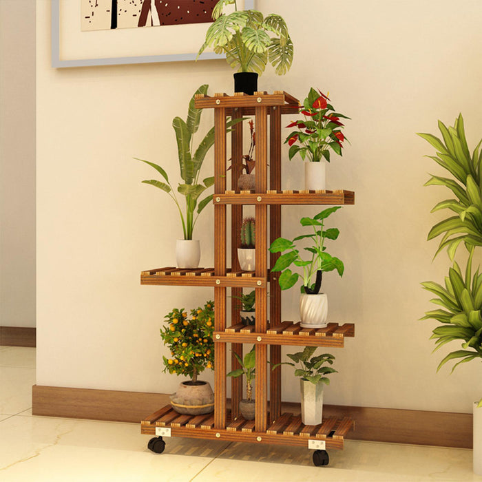 Crofta Plant Stand Ornament Planter Rack Display Shelves for Office Balcony Outdoor 4 Layer Standard