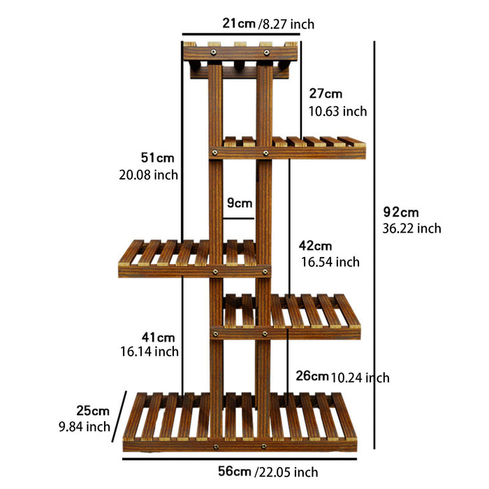 Crofta Plant Stand Ornament Planter Rack Display Shelves for Office Balcony Outdoor 5 Layer Standard