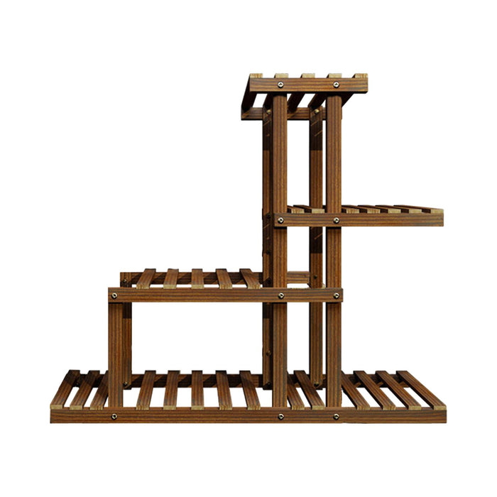 Crofta Wooden Plant Stand Heavy Duty Plant Storage Rack for Farmhouse Garden Office Without Wheels