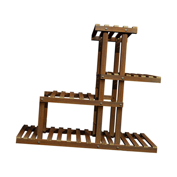 Crofta Wooden Plant Stand Heavy Duty Plant Storage Rack for Farmhouse Garden Office Without Wheels