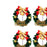 Crofta 10 Pieces Christmas Cupcake Toppers for Dessert Xmas Holiday Cupcake Toppers Wreath