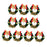 Crofta 10 Pieces Christmas Cupcake Toppers for Dessert Xmas Holiday Cupcake Toppers Wreath