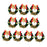 Crofta 10 Pieces Christmas Cupcake Toppers for Dessert Xmas Holiday Cupcake Toppers Wreath