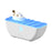 Crofta Boat Shaped Humidifier with Atmosphere Lights for Indoor Bedroom Living Room White