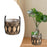 Crofta Woven Planter Basket Ornament Laundry Bag Plant Pot for Flower Storage Plant