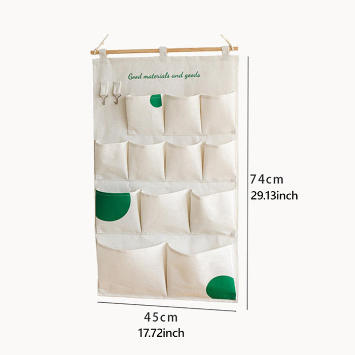 Crofta over The Door Storage Pockets Multifunctional for Bedroom Bathroom Kids Room 12 Pockets Green