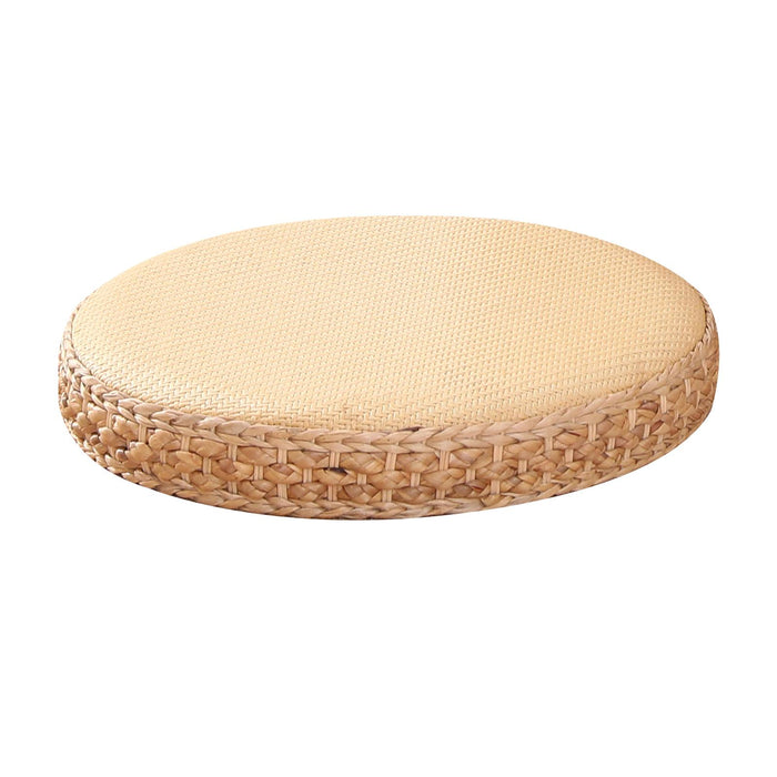 Crofta Woven Seat Cushion Flat Meditation Cushion for Yoga Room Indoor Outdoor Home Beige