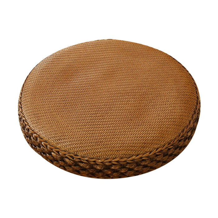 Crofta Woven Seat Cushion Flat Meditation Cushion for Yoga Room Indoor Outdoor Home Dark Brown