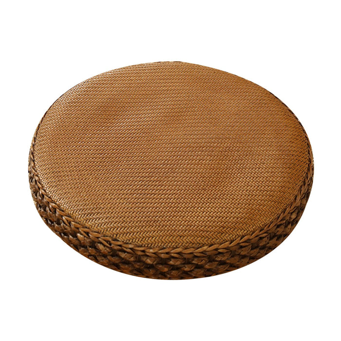 Crofta Woven Seat Cushion Flat Meditation Cushion for Yoga Room Indoor Outdoor Home Dark Brown