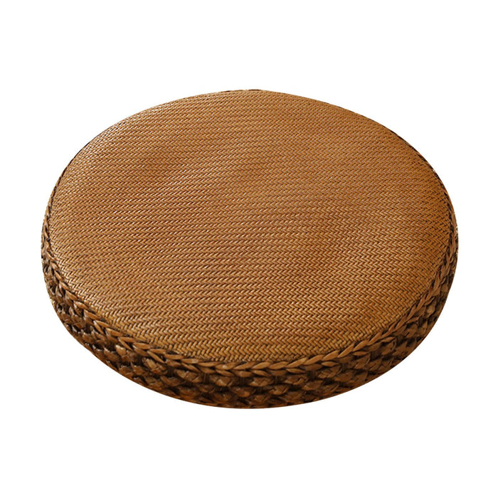 Crofta Woven Seat Cushion Flat Meditation Cushion for Yoga Room Indoor Outdoor Home Dark Brown