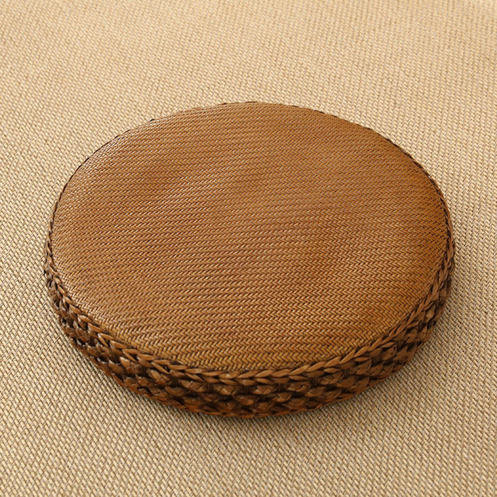 Crofta Woven Seat Cushion Flat Meditation Cushion for Yoga Room Indoor Outdoor Home Dark Brown