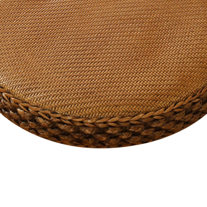 Crofta Woven Seat Cushion Flat Meditation Cushion for Yoga Room Indoor Outdoor Home Dark Brown