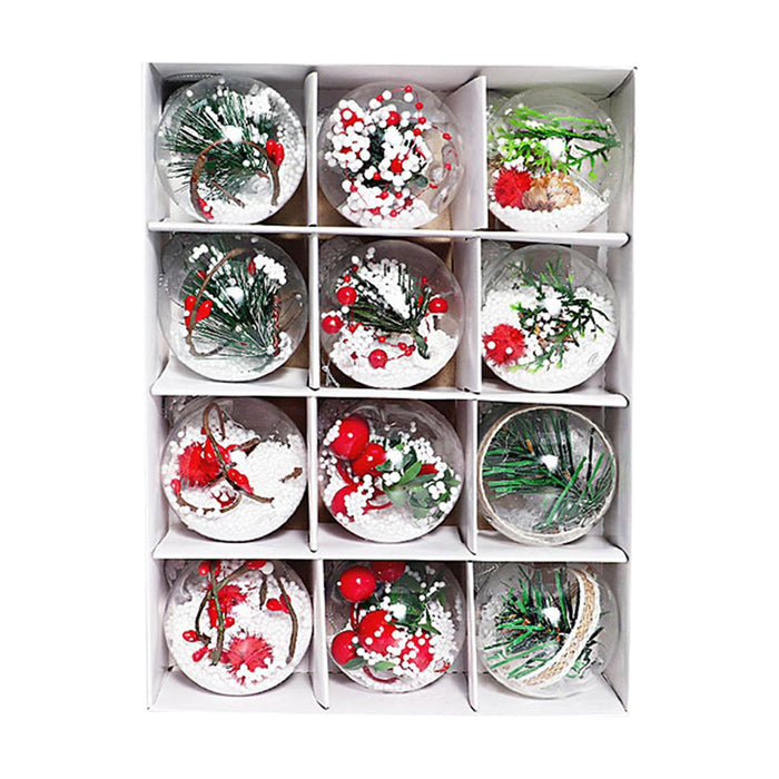 Crofta 12Pcs Christmas Ball Ornaments Decorative Baubles for Bar Restaurant Bedroom A Set