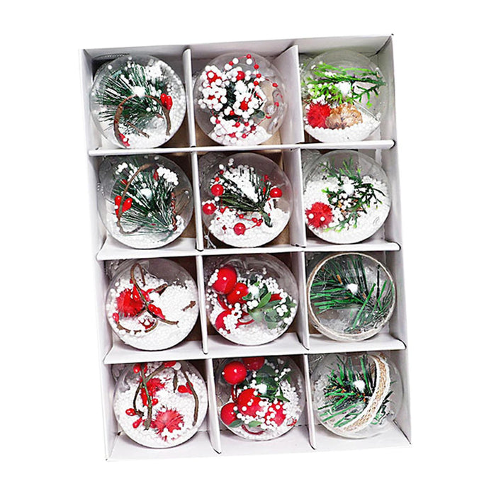 Crofta 12Pcs Christmas Ball Ornaments Decorative Baubles for Bar Restaurant Bedroom A Set