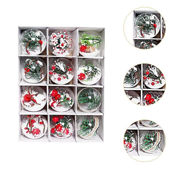 Crofta 12Pcs Christmas Ball Ornaments Decorative Baubles for Bar Restaurant Bedroom A Set