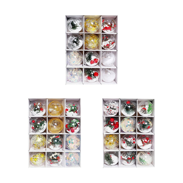 Crofta 12Pcs Christmas Ball Ornaments Decorative Baubles for Bar Restaurant Bedroom A Set