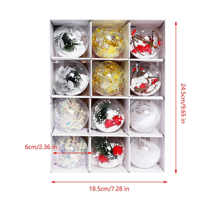 Crofta 12Pcs Christmas Ball Ornaments Decorative Baubles for Bar Restaurant Bedroom B Set