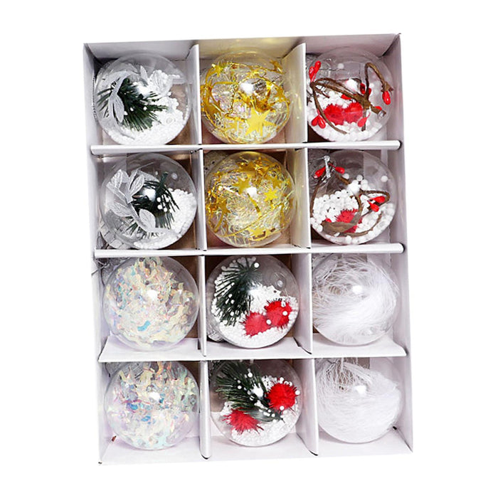 Crofta 12Pcs Christmas Ball Ornaments Decorative Baubles for Bar Restaurant Bedroom B Set