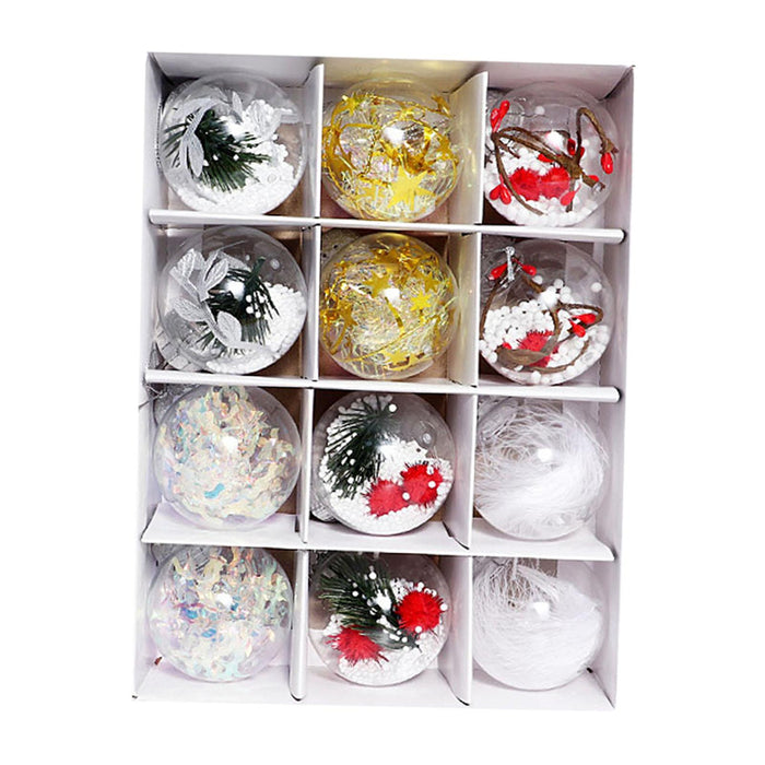 Crofta 12Pcs Christmas Ball Ornaments Decorative Baubles for Bar Restaurant Bedroom B Set