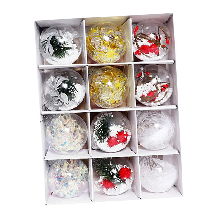 Crofta 12Pcs Christmas Ball Ornaments Decorative Baubles for Bar Restaurant Bedroom B Set