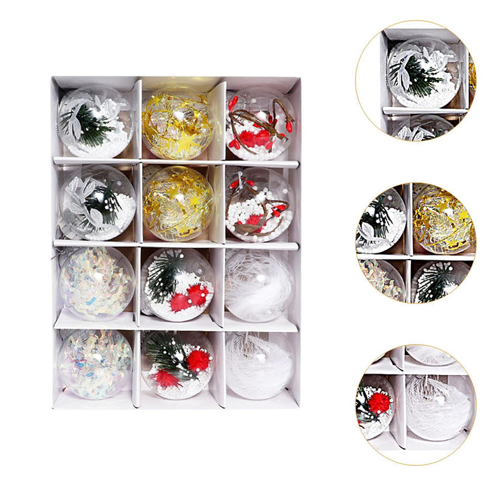 Crofta 12Pcs Christmas Ball Ornaments Decorative Baubles for Bar Restaurant Bedroom B Set